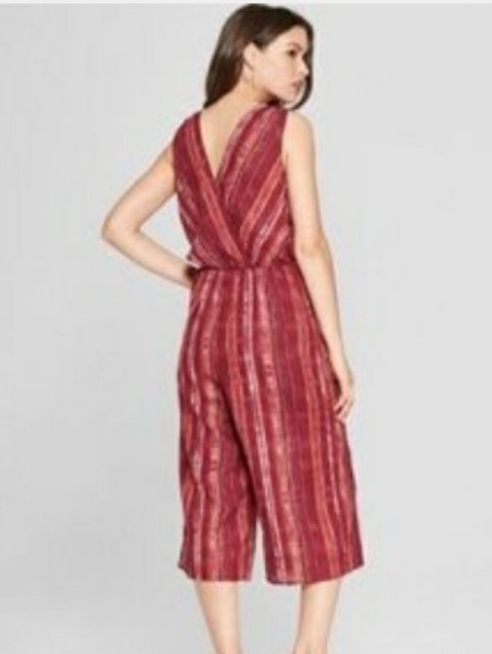 Universal Thread Sleeveless Striped V-Neck Jumpsuit